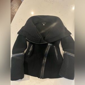 Mackage Wool Blend Asymmetrical Zip Coat